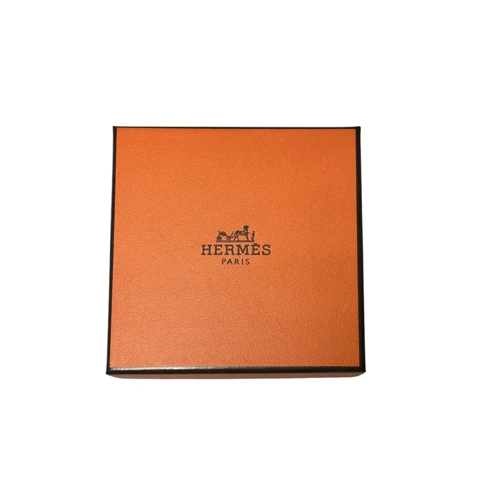 Hermes Charniere Printed Enamel Narrow Hinged Bracelet Rose Gold Plated